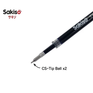 Sakiso รีฟิลไส้ปากกาเจล JGR351 ขนาด 0.5 มม. หมึกน้ำเงิน, แดง หัว CS-Tip เขียนได้ลื่นกว่าเดิมถึง 2 เท่า