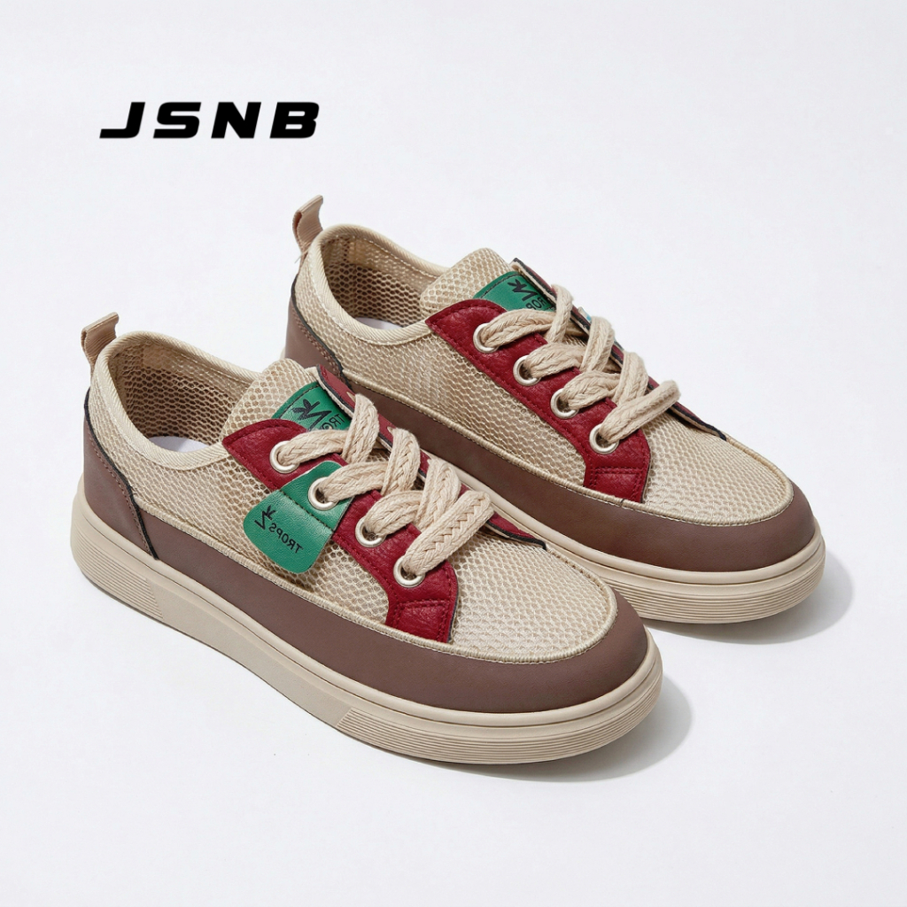 JSNB ส่งฟรี รองเท้าผ้าใบผู้หญิง เสริมส้น พร้อมส่ง รองเท้าผ้าใบมินิมอล ผ้าใบลำลอง น่ารัก พื้นหนานุ่ม 
