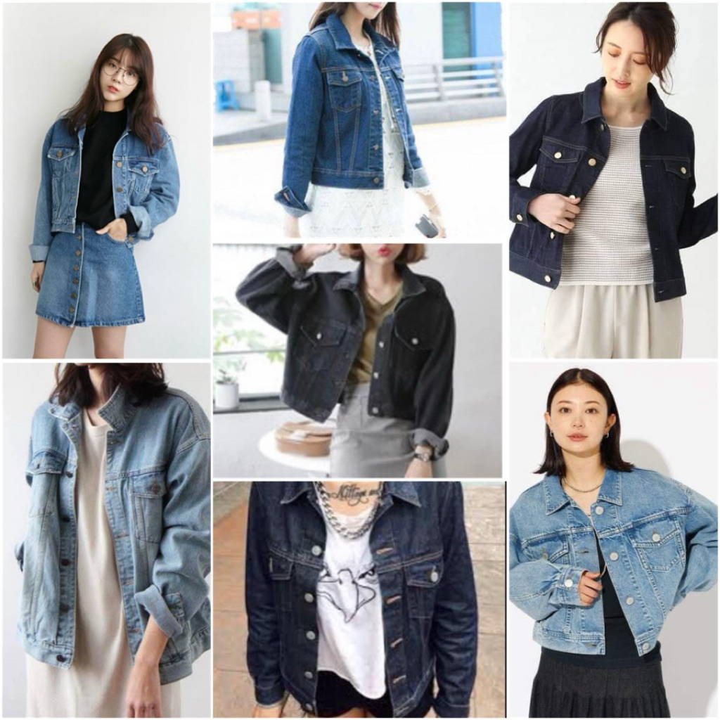 Uniqlo GU ZARA #เสื้อยีนส์มือสอง ครอปยีนส์ สภาพใหม่ ไม่มีตำหนิ เสื้อคลุมยีนส์ เสื้อกันหนาว เดินป่า หน้าหนาว
