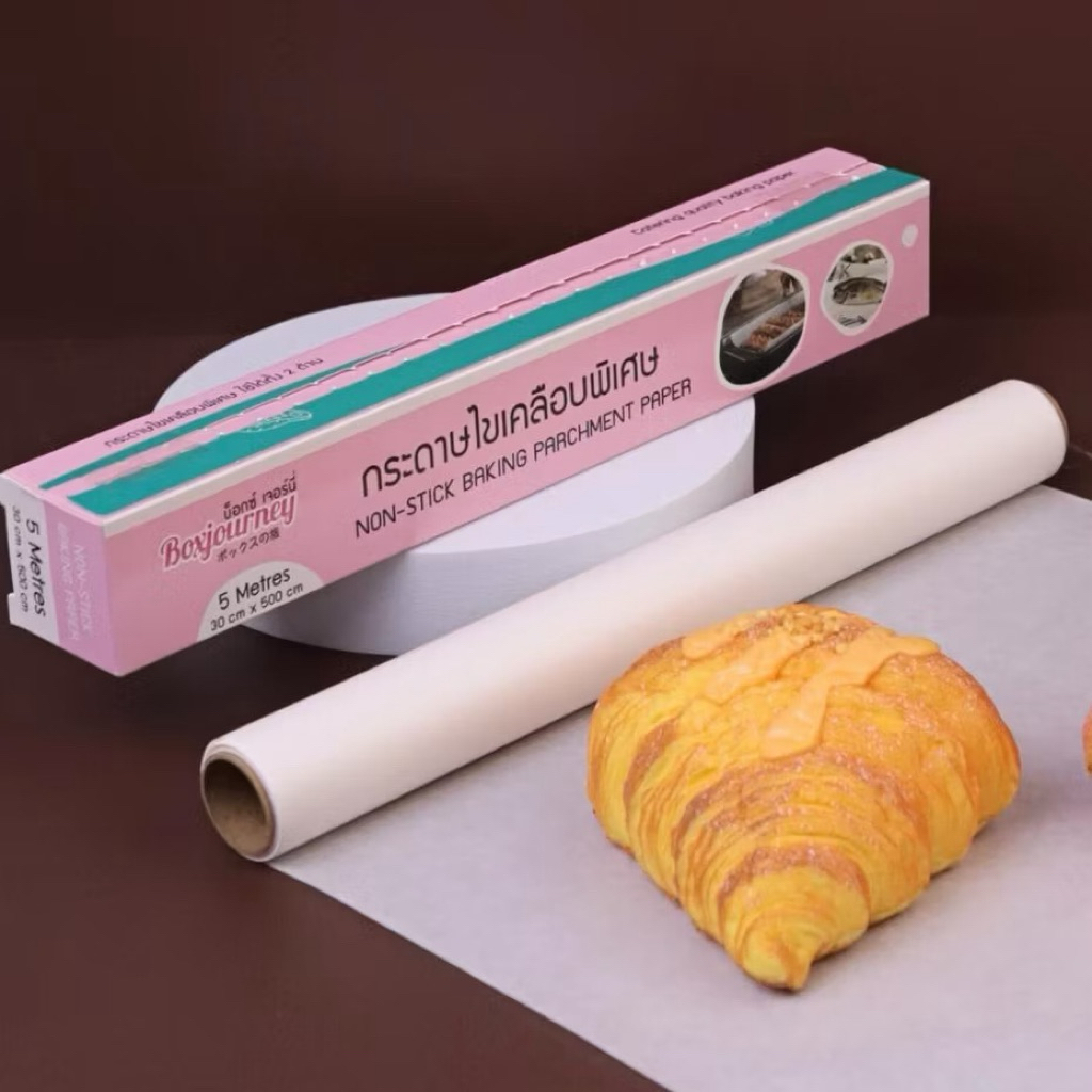 Boxjourney กระดาษไขเคลือบพิเศษ Food Grade ขนาด 30x500 ซม. (1 ม้วน/แพ็ค)