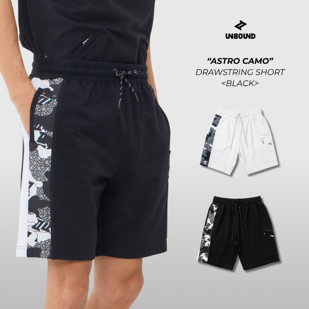 UNBOUND ASTRO CAMO DRAWSTRING SHORTS กางเกงขาสั้นลายคาโม่