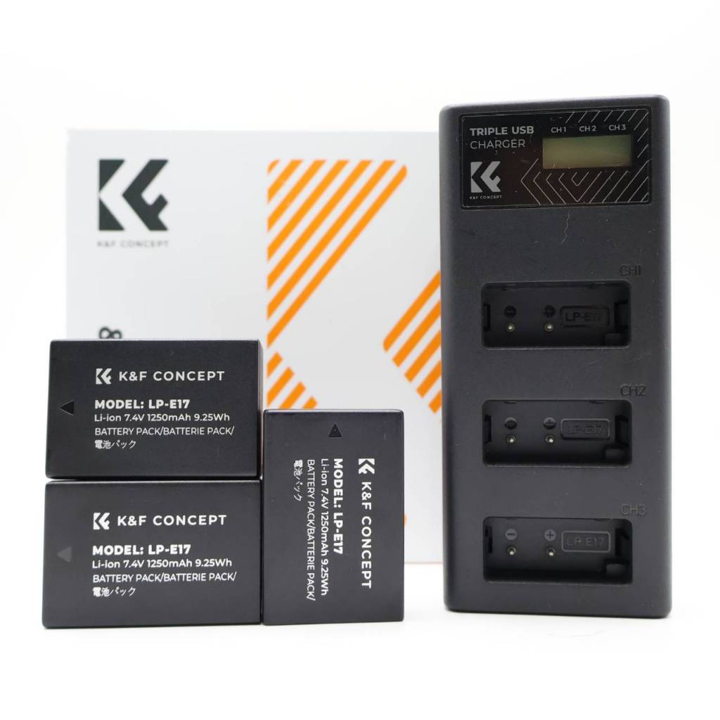 K&F LP-E17 battery charger for Canon EOS RP, Rebel T8i, T7i, T6i, T6s, SL2, SL3, R8