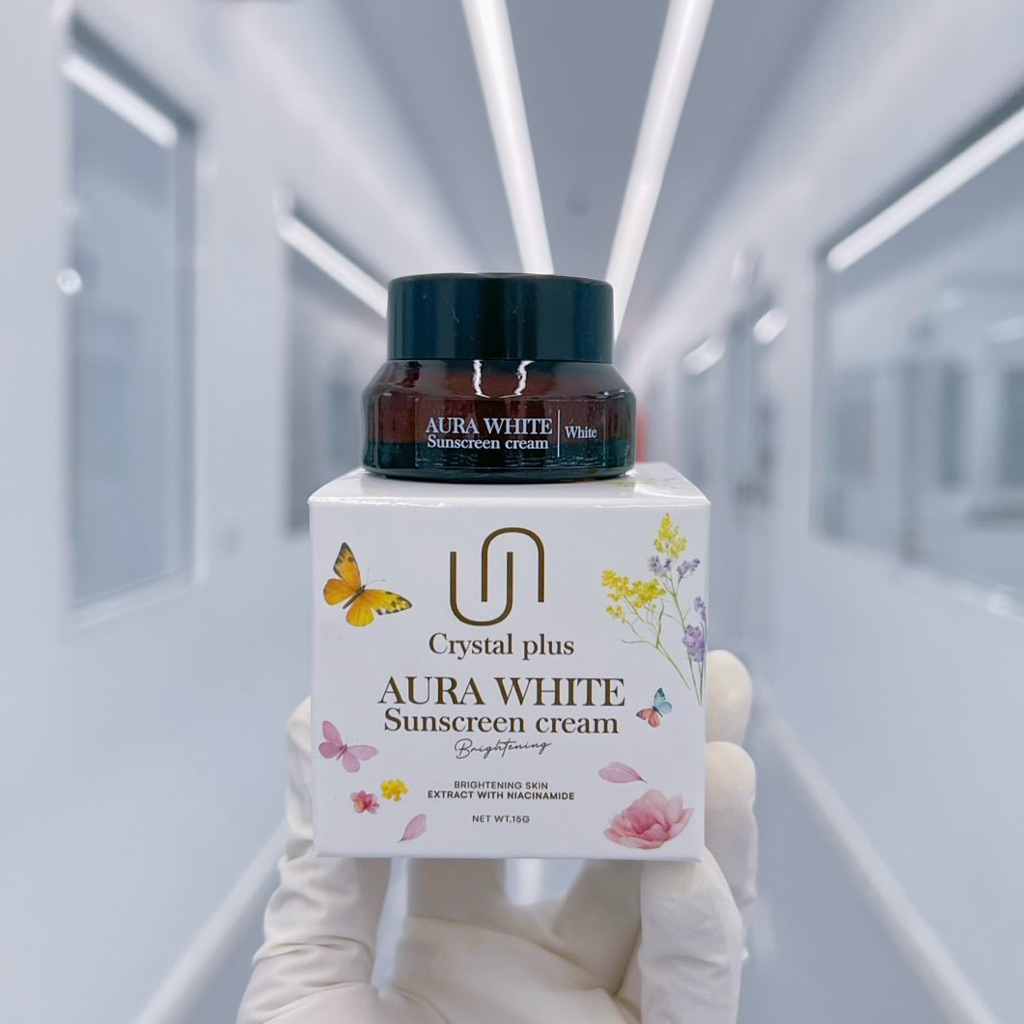 กันแดดออร่าไวท์ กันแดดผสมรองพื้น