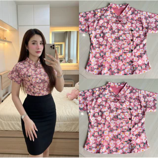 เสื้อ คอจีน (ทูโทน) ลายใหม่