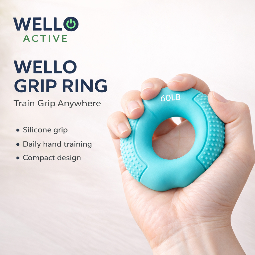 WELLO Hand Grip Ring บริหารนิ้วมือ Silicone Finger Trainer อุปกรณ์ฝึกแรงบีบมือ Finger Strength