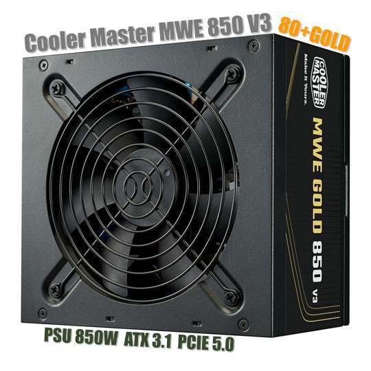 Psu (อุปกรณ์จ่ายไฟ) COOLER MASTER MWE Gold V3 850W 80+GOLD ATX3.1 (มือสอง) ประกัน Advice 08/30