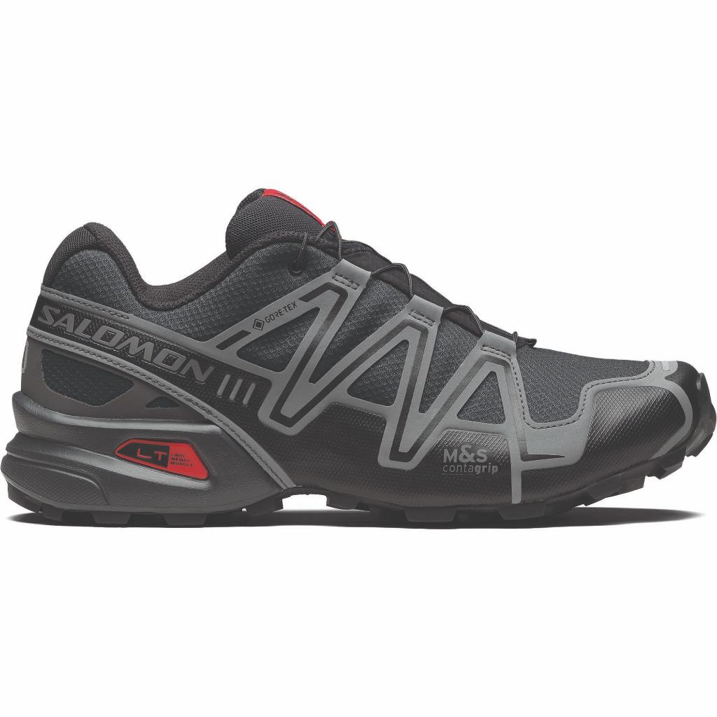 SALOMON SPEEDCROSS 3 GTX Black Asphalt Flame Scarlet Unisex Trail Running รองเท้าวิ่งเทรล L47731700 