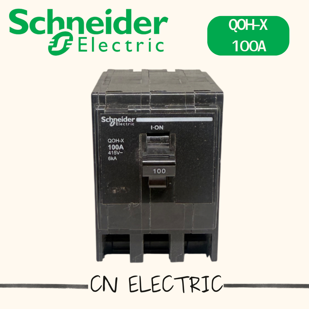 Schneider Electric QOH-X เซอร์กิตเบรกเกอร์ ลูกย่อยชนิด 3 โพล 6kA 100 แอมป์