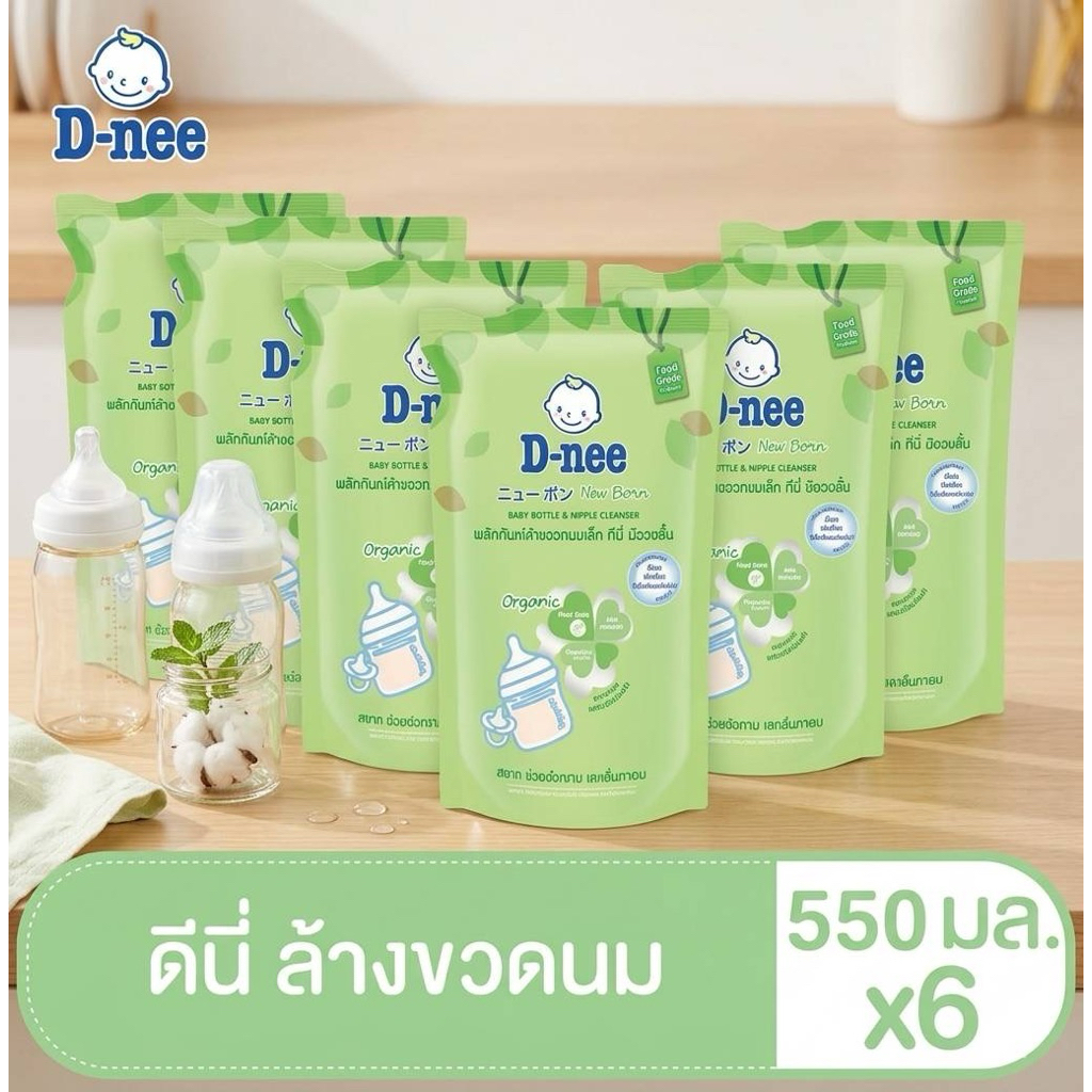 ยกลัง 12 ถุง น้ำยาล้างขวดนมดีนี่ขนาด 550 มล. 440 บาท(ราคา 3 วันเท่านั้น) รูปที่ 2