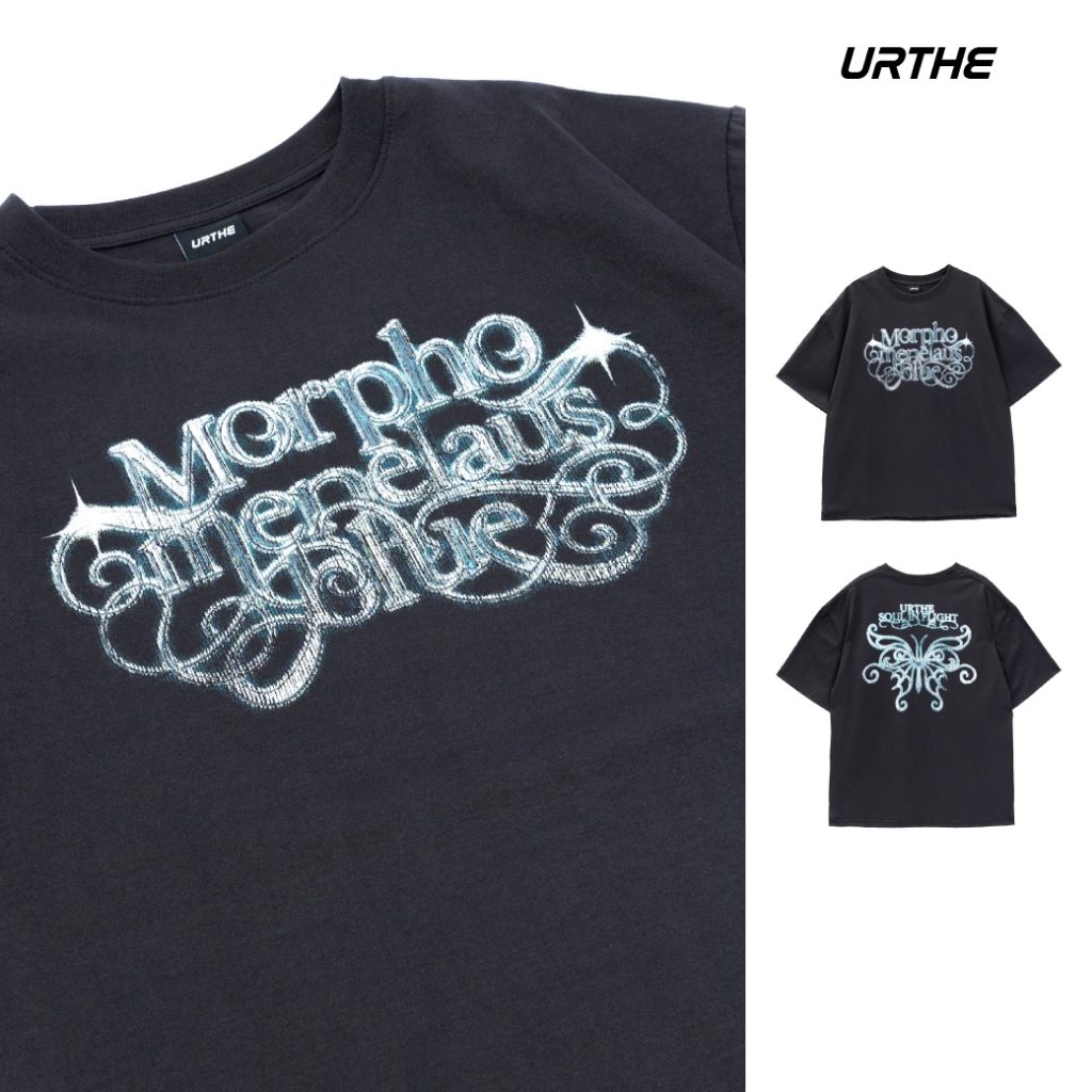 URTHE - เสื้อยืด เสื้อสกรีน Oversize รุ่น MENELAUS BLUE OVERSIZE T-SHIRT