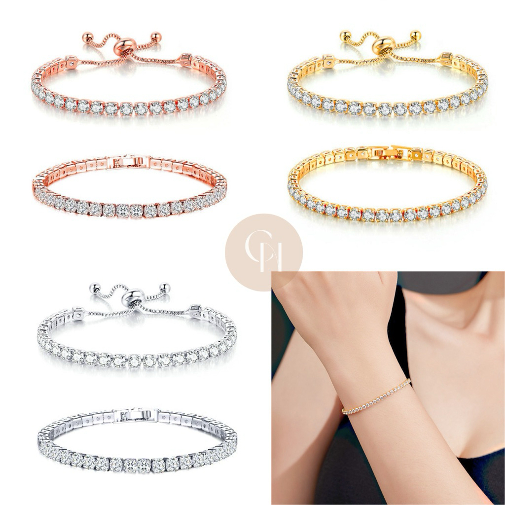 [⚡️ลดเพิ่ม 30% เก็บโค้ดหน้าร้าน] สร้อยข้อมือ (วัสดุอย่างดี ไม่ลอกดำ แพ้ง่ายใส่ได้) CN Jewelry