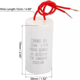 คาปาซิเตอร์ CAPACITOR CBB60 แคปสตาร์ท / แคปรัน เครื่องซักผ้า / มอเตอร์ / ปั๊มน้ำ ตัวเลือก 10 - 20 Uf