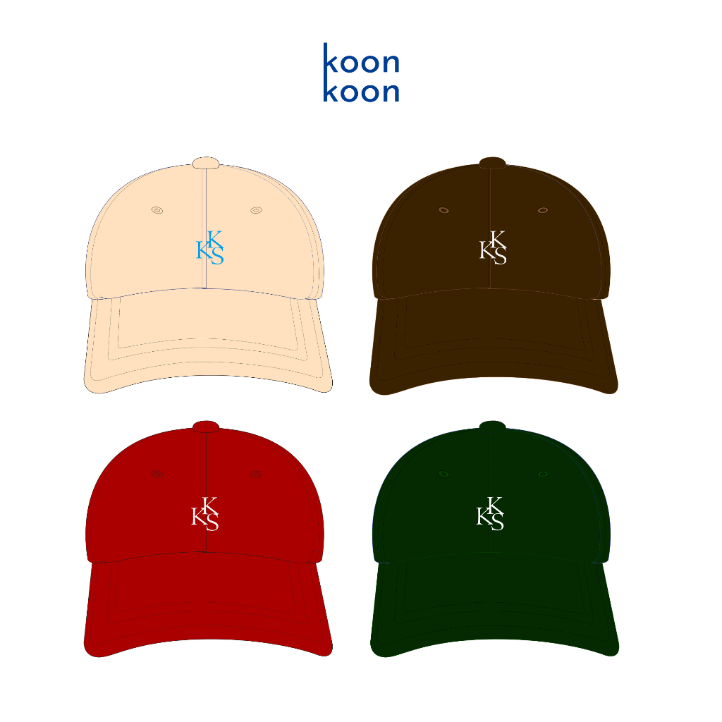 KOON KOON หมวกกันแดด ปักลาย KKS LOGO  มีสายปรับขนาดได้ ทรงสวย เก็บทรงผมได้ดี