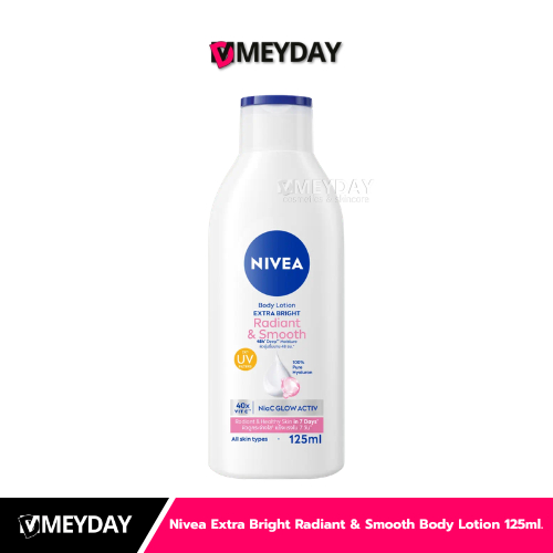Nivea Extra Bright Radiant & Smooth Body Lotion นีเวีย เอ็กซ์ตร้า ไบรท์ เรเดียนท์ แอนด์ สมูท บอดี้ โลชั่น 125 ml.