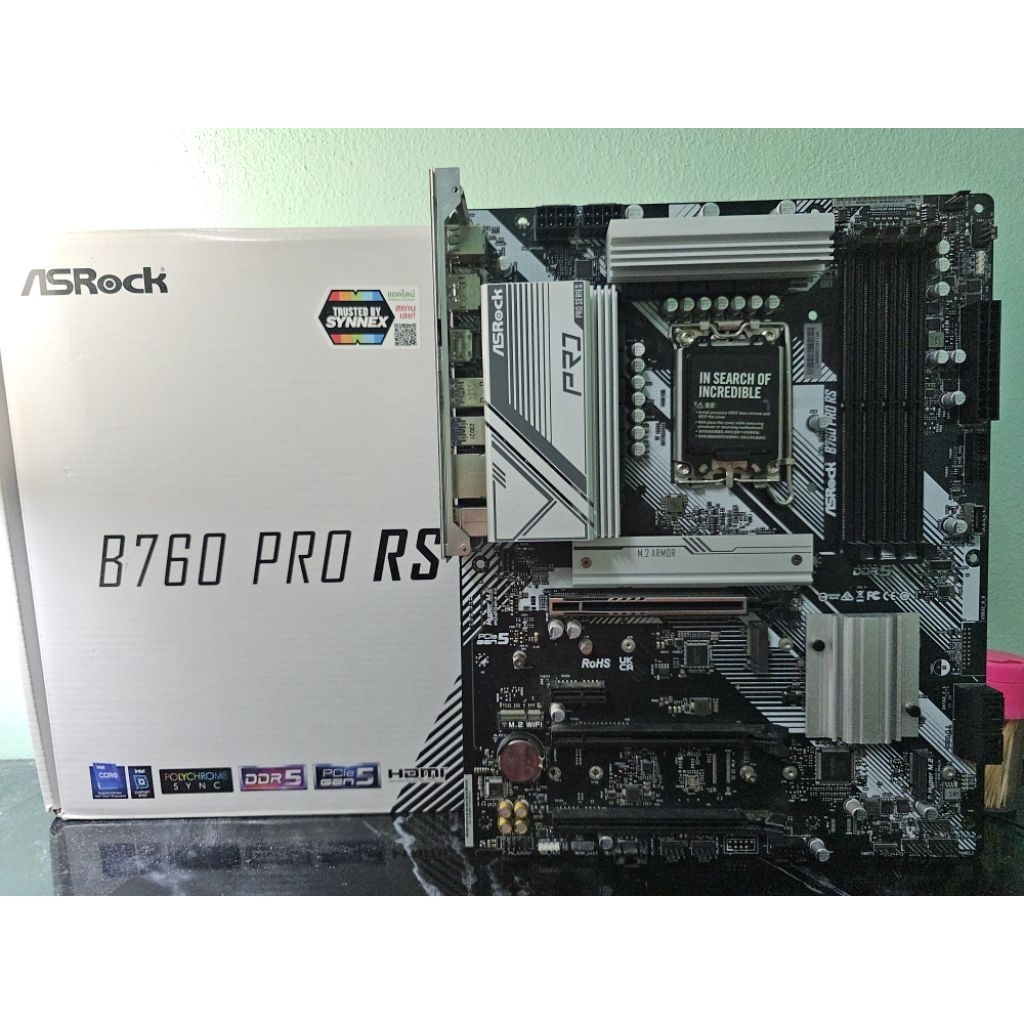 Mainboard เมนบอร์ด Asrock B760 Pro rs DDR5 ATX มือสองประกัน Synnex 18/7/69