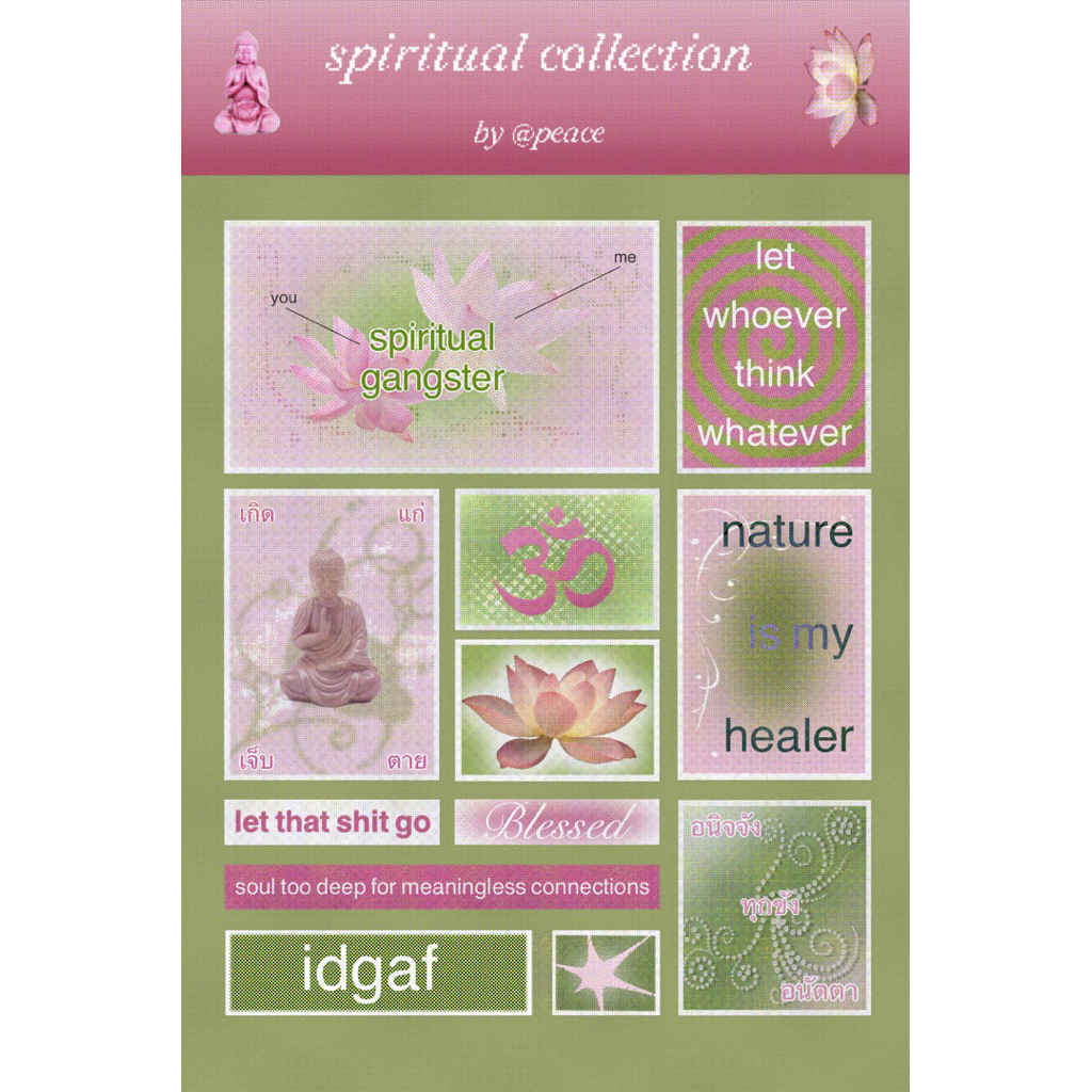 50% die-cut sticker spiritual collection 🪷 สติกเกอร์ไดคัท