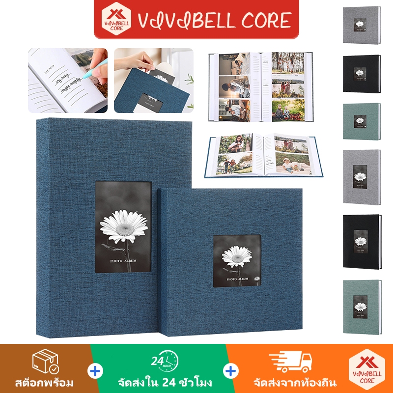 VIVIBELL อัลบั้มรูป 4R 200/300pcs เขียนข้อความได้ memory สมุดภาพสําหรับ photo album