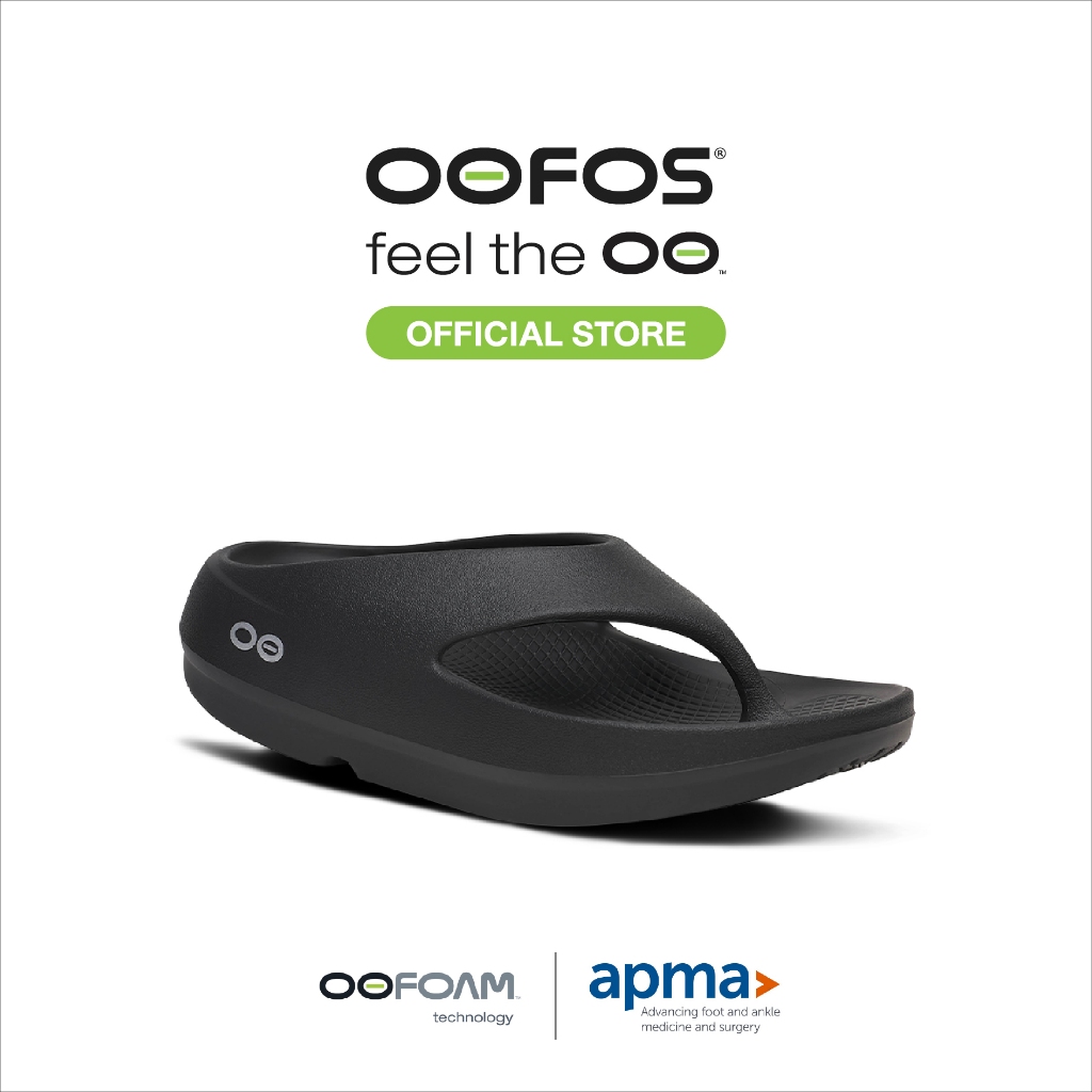 OOFOS OOriginal Plus Black รองเท้าเพื่อการฟื้นฟู