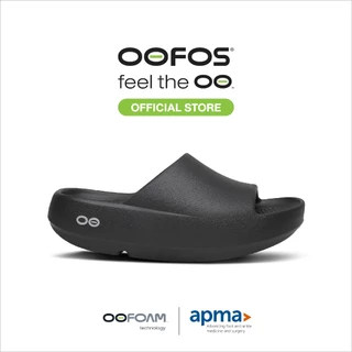 OOFOS OOahh Plus Black รองเท้าเพื่อการฟื้นฟู