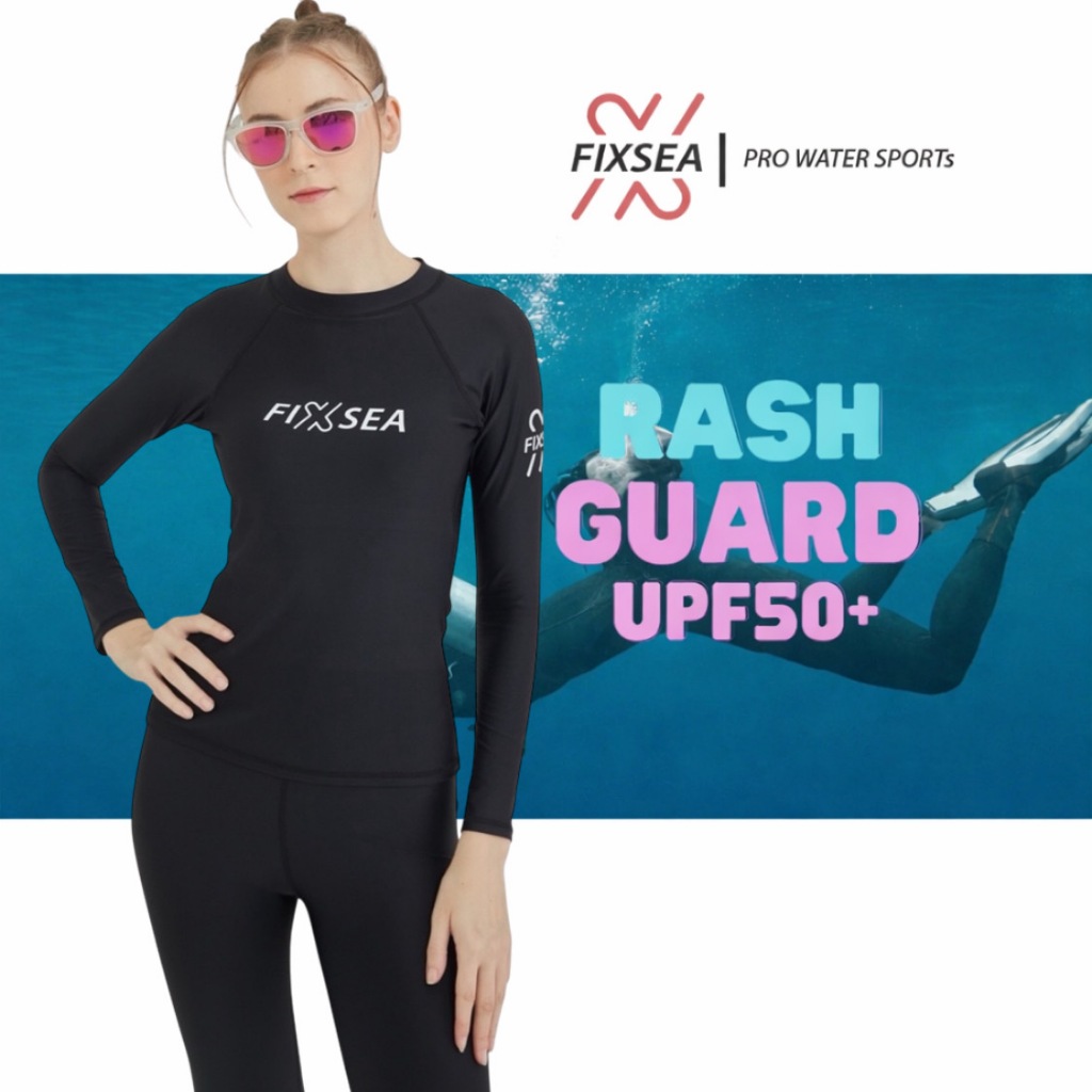 เสื้อดำน้ำ (มีฟองน้ำ) รุ่น  Bay เสื้อว่ายน้ำ กันยูวี99%