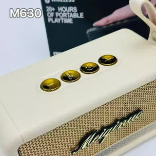 ลำโพงบลูทูธไร้สายแบบพกพา M630 ดีไซน์สวย กำลังขับ8W แบต1200mAh BT/TF/FM/USB/AUX - ลำโพง