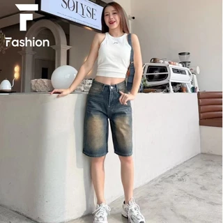 กางเกงยีนส์ขาสั้น เอวสูง ทรงหลวมขากว้าง เกาหลีสายวินเทจ ใส่สบายไม่อึดอัด ถูกใจสาวขาช้อป