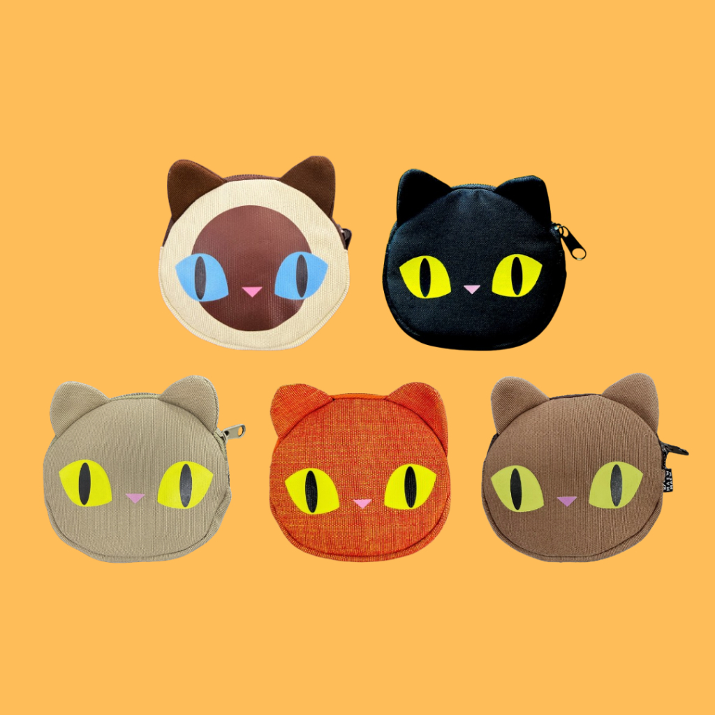 Cat Coin Pouch กระเป๋าใส่เหรียญ ทรงหน้าแมว