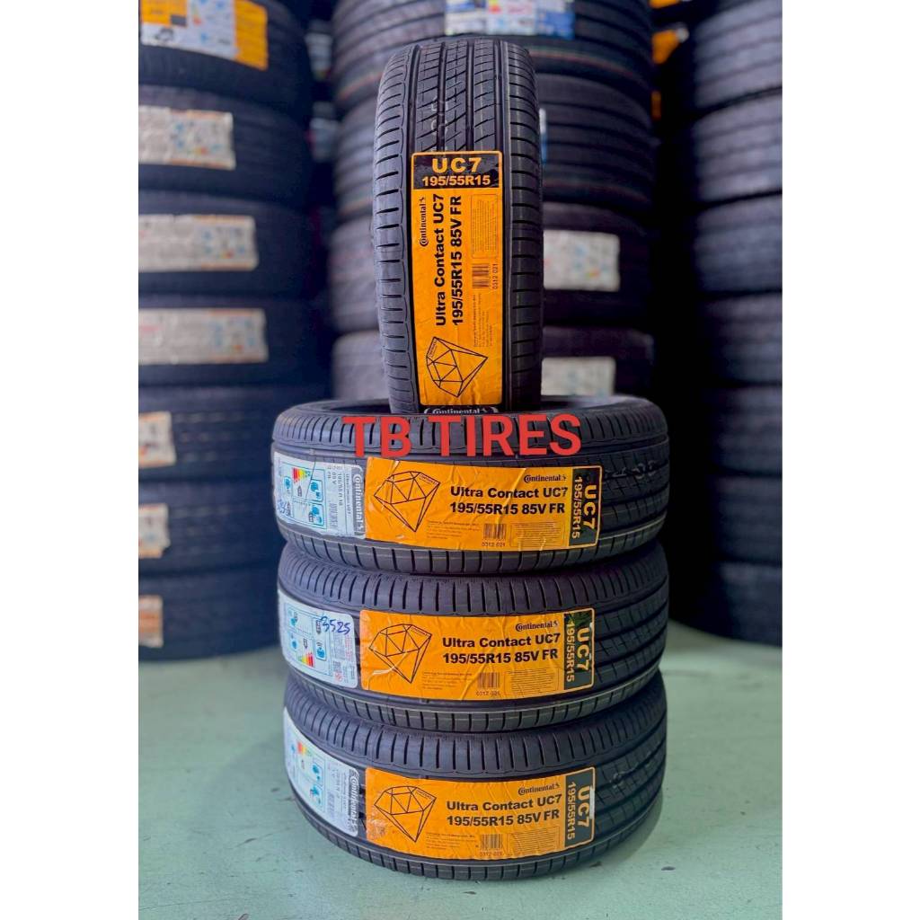 ยางรถยนต์ 195/55R15 Ultra Contact UC7 85V FR // Continental ( ยางใหม่ปี 2025 )