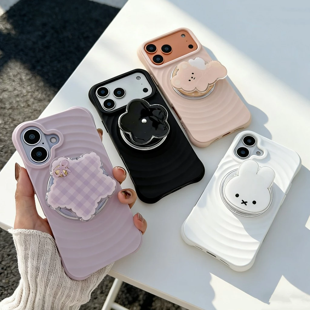 Ripple เคสกันกระแทก ชาร์จได้ ดีไซส์สวยหรู pop up แม่เหล็ก for iPhone 11 14promax 15promax 16promax 17promax 16plus i17