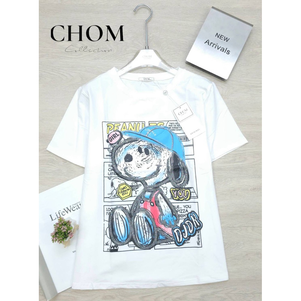 เสื้อยืดแบรนด์ CHOM Collection ใส่สบาย มีหลายสีให้เลือก