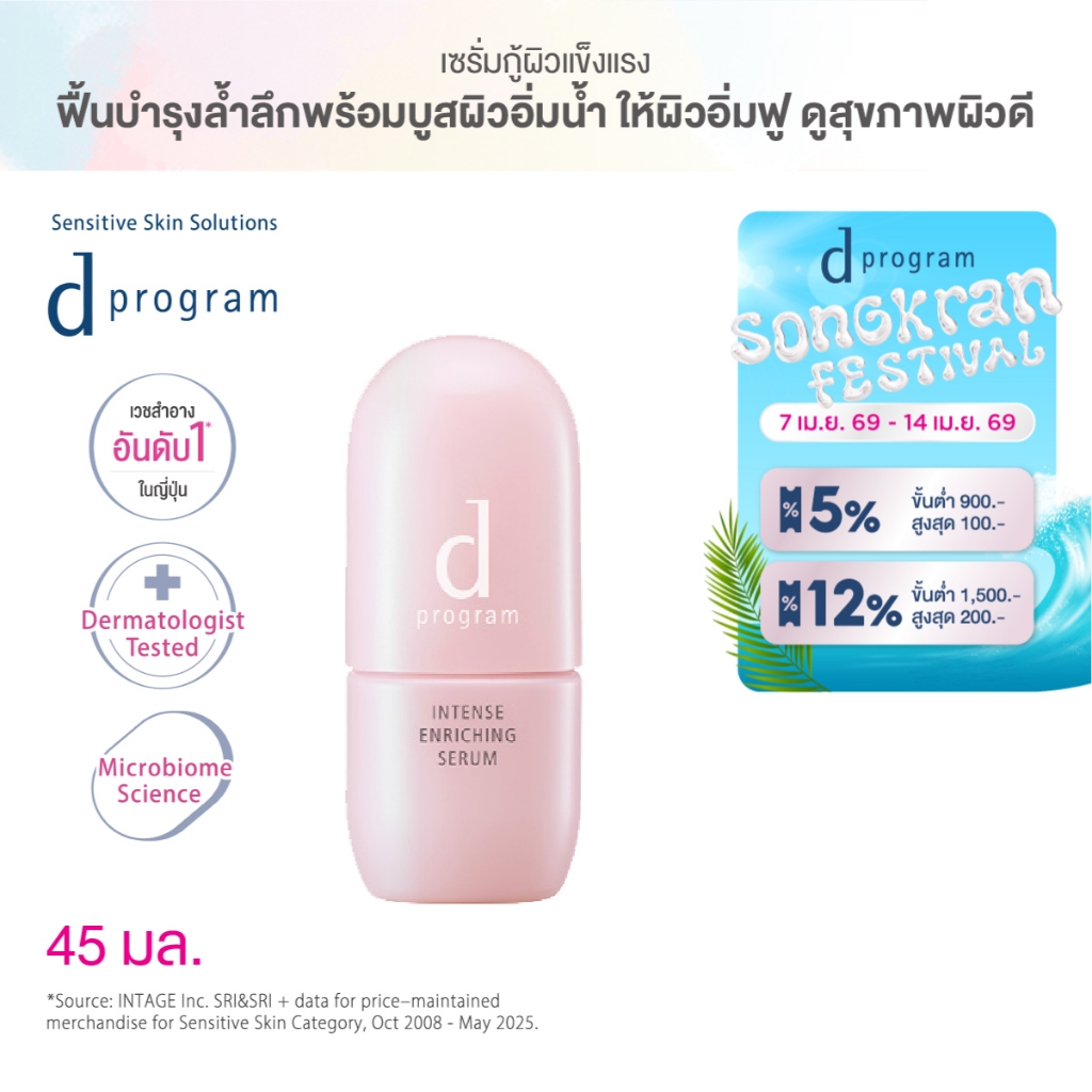 d program ดี โปรแกรม อินเทนซ์ เอ็นริชชิ่ง เซรั่ม 45 มล.