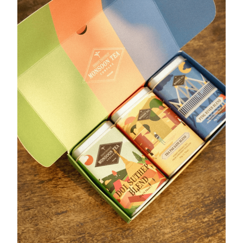 Chiang Mai Blends Tea Box Set - 3M tin cans ชุดของขวัญสุดพิเศษ ชาจากป่าภาคเหนือ