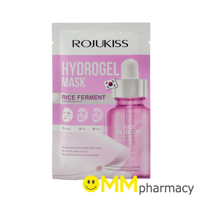 ROJUKISS RICE FERMENT BRIGHTENING HYDROGEL MASK 33G.