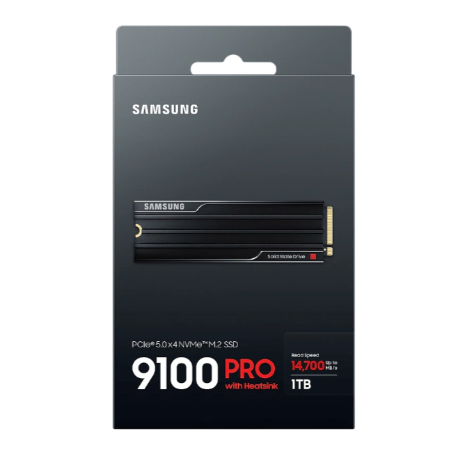 Samsung 1TB 9100 PRO M.2 NVMe PCIe5.0 SSD with Heatsink