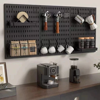 【ไม่ต้องเจาะรู】Pegboard DIY กระดานหลุม แผ่นวางของติดผนัง บอร์ดรูพลาสติก ABS สกัวดิสยึดกับโต๊ะ เพ็กบอร์ด ใช้งานหลายอย่าง