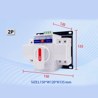2P 63A 230V MCB Type Dual Power ATS automatic Transfer switch, สวิตซ์จ่ายไฟ, สวิตซ์จ่ายไฟอัตโนมัต