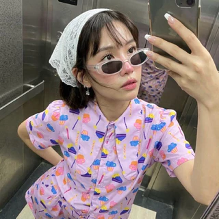 Bunny rabbit set ชุดเชต เสื้อคอปก bunny rabbit ลายเยอะมาก อก44“