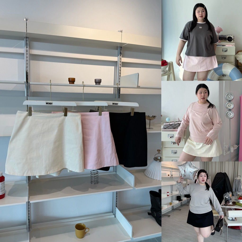 Soft  Skirt กระโปรงสีพื้น คอตตอนยีนส์ wendystore19