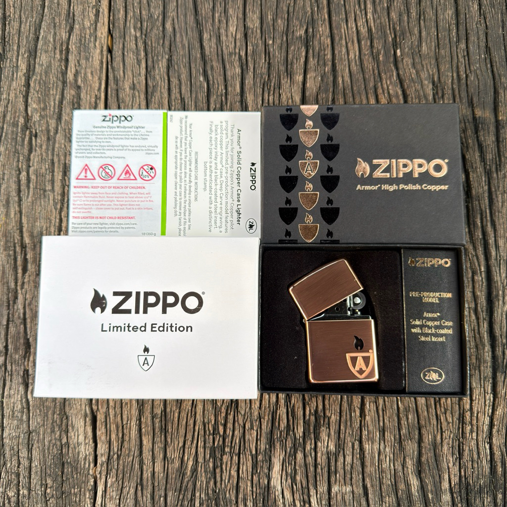 ไฟแช็ก Zippo รุ่น 46171 Armor Solid Copper Limited Edition