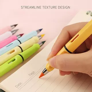 เซต 12 สี ดินสอไร้ถล่ม ดินสอใช้ไม่หมด ไม่ต้องเหลา เขียนลื่น ลบได้ ปากกาไร้หมึก ดินสออมตะ สำหรับวาดรูป ระบายสี