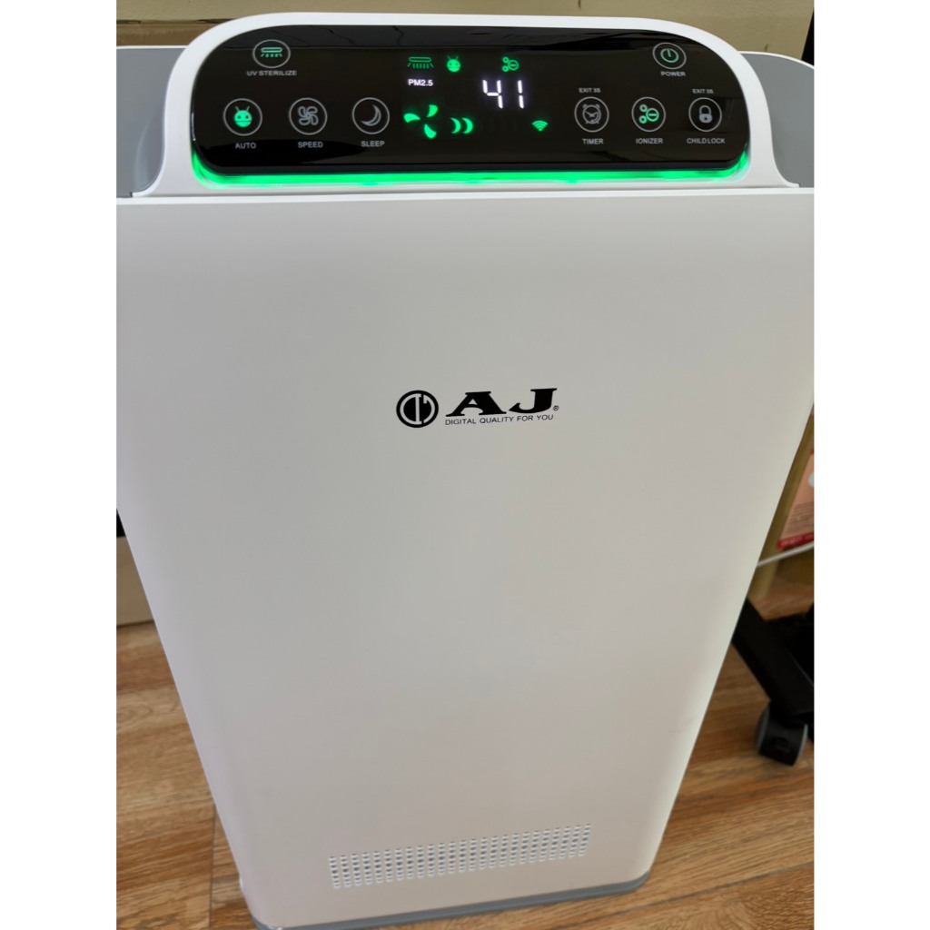 AJ เครื่องฟอกอากาศ HEPA 14 รุ่น AP333 กรอง PM2.5 CADR 317m³/h พื้นที่สูงสุด 38ตร.ม. ควบคุมผ่าน App