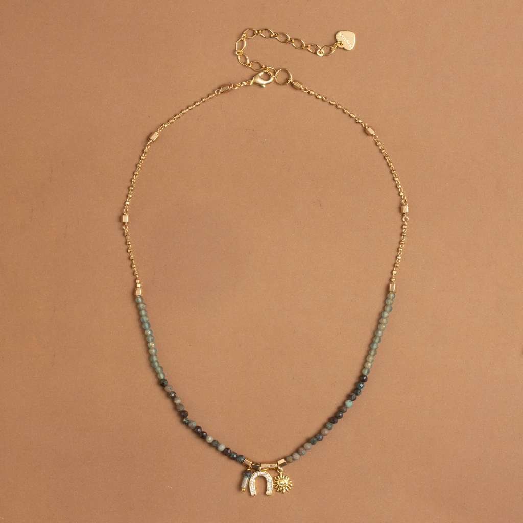 NAKAMOL - SUN & HORSESHOE FORTUNE NECKLACE สร้อยสุริยันเกือกม้านำโชค