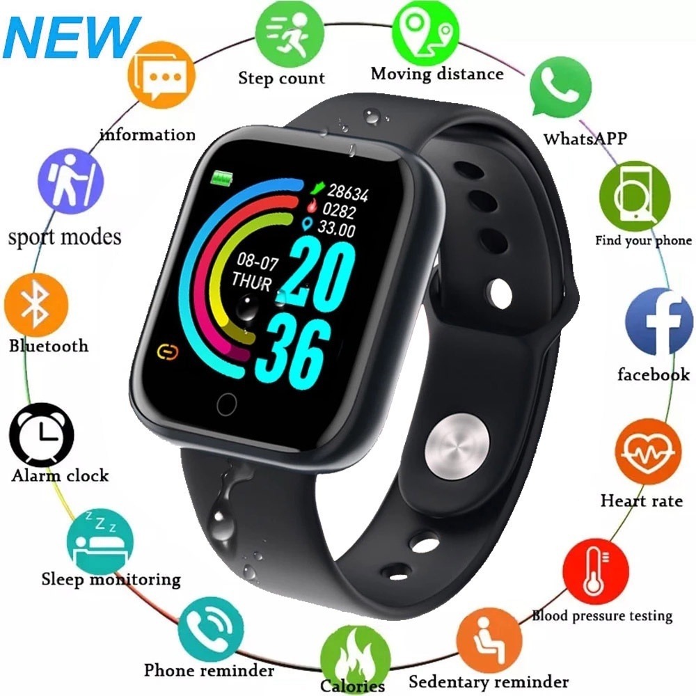 [Best Deal] Y68 Smart watch waterproof With Heart Rate Monitoring/bluetooth Fitness Tracker Sports W