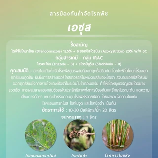 เอซุส (ไดฟีโนโคนาโซล 12.5% + อะซอกซีสโตรบิน 20% W/V SC) 1 ลิตร