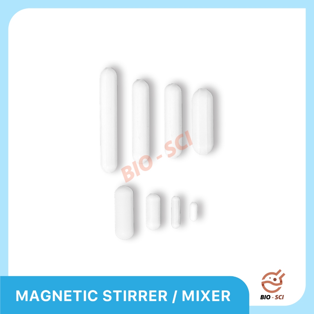 แม่เหล็กกวนสาร Magnetic Stir Bar (Plain) เคลือบ PTFE ทนสารเคมี [ราคาต่อชิ้น] ใบกำกับภาษีทักแชท