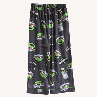 Muslin Pajamas Sesame Collection [Cozy Oscar] ชุดนอนใส่เที่ยว ลาย Oscar