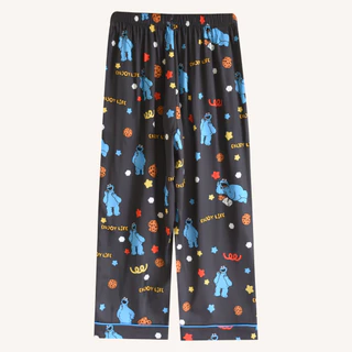 Muslin Pajamas x Sesame Street Collection [Midnight Bites] ชุดนอนใส่เที่ยว ลาย Cookie Monster