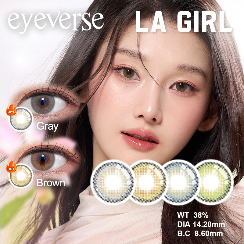 COD | Eyeverse LA Girl เลนส์สัมผัสนุ่ม | เอฟเฟกต์ลูกครึ่งเนื้อยาง | เหมาะทุกโอกาส