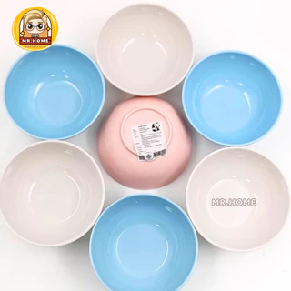 ถ้วยซุป เมลามีน ทรงโคม 5 นิ้ว สีพื้น ฟ้า ชมพู ขาว (ชุด 6ใบ)