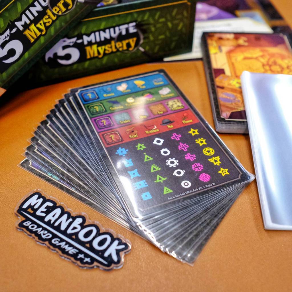 ซองใส่การ์ด Size Minute Card Sleeve (ขนาดการ์ด 93x153 mm.) สำหรับเกม 5-Minute Mystery